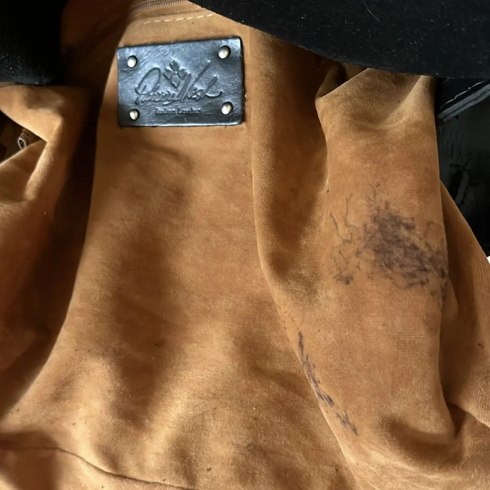 Patricia Nash Black Leather Satchel - Picture 6 of 7